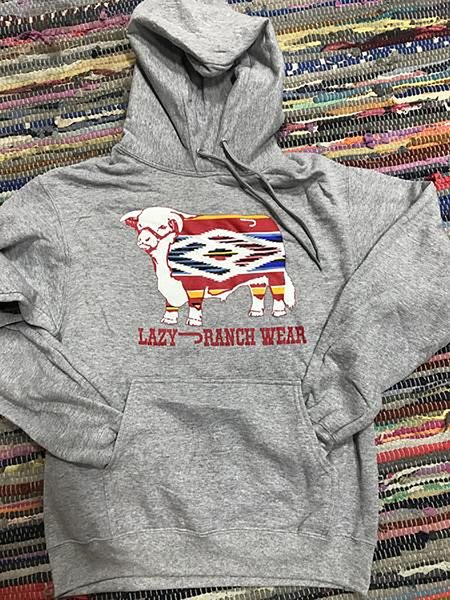 

Gray Animal Long Sleeve Hoodie Sweatshirts, Tops