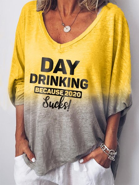 

Day Drinking Because 2020 Sucks Shirt, Yellow, Tees & T-shirts