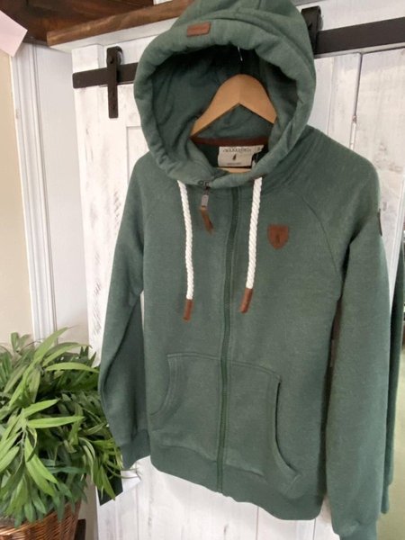 

Casual Cotton-Blend Hoodie, Green, Hoodies&Sweatshirts