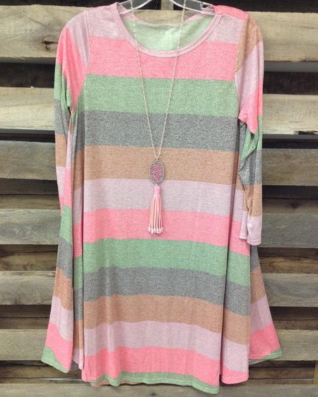 

Multicolor 3/4 Sleeve Cotton-Blend Crew Neck Shirts & Tops, Tops