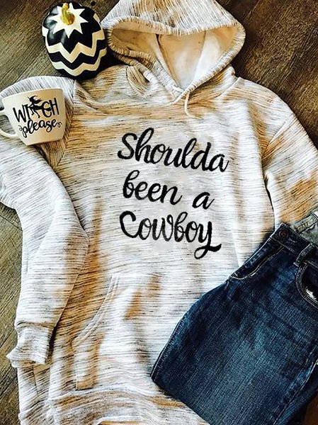 

Gray Hoodie Shift Long Sleeve Letter Sweatshirt, Hoodies & Sweatshirts