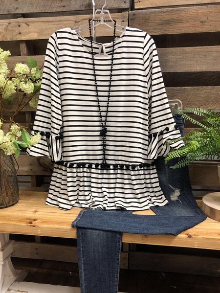 

O-Neck Casual Paneled Shirts & Tops, White, Tops