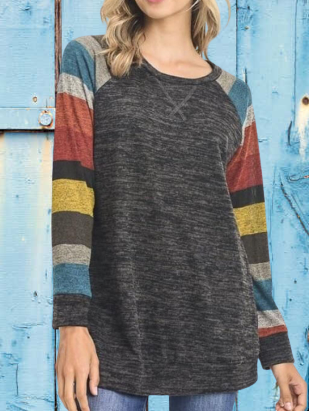 

Women Long Sleeve Casual O-Neck Shirt & Top, Yellow, Tops