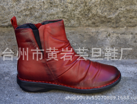 

Winter Daily Flat Heel Boots, Red, Boots