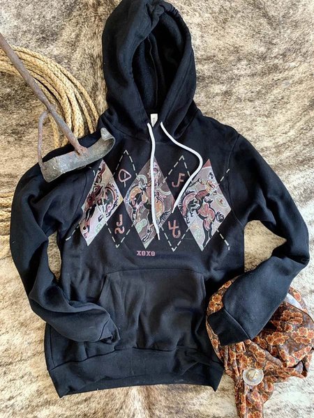 

Black Cotton-Blend Long Sleeve Sweatshirt, Hoodies&Sweatshirts
