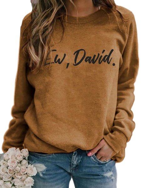 

Girocollo Casuale Felpa Lettera Misto Cotone, Giallo, Hoodies & Sweatshirts