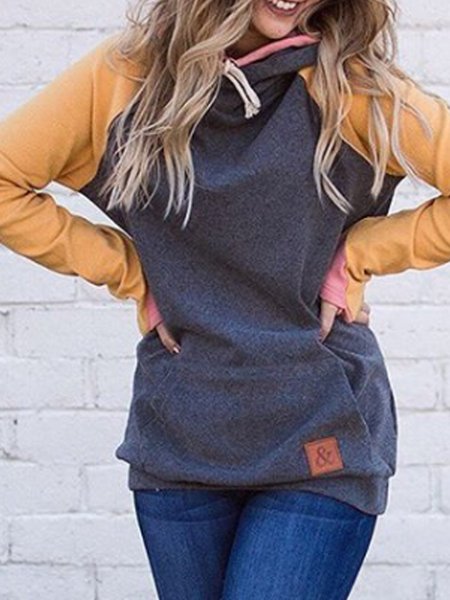 

Gray Hoodie Long Sleeve Sweatshirt, Hoodies&Sweatshirts