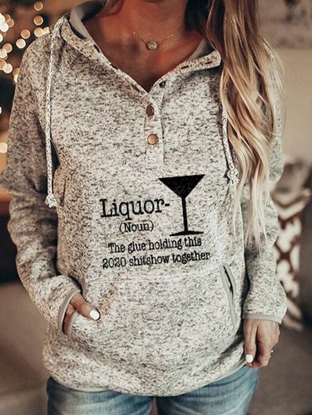 

Crew Neck Long Sleeve Letter Sweatshirts, Gray, Sweatshirts & Hoodies