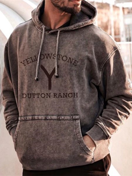 

Yellowstone Print Casual Hoodie Sweatshirt, Coffee, Hoodies&Sweatshirts