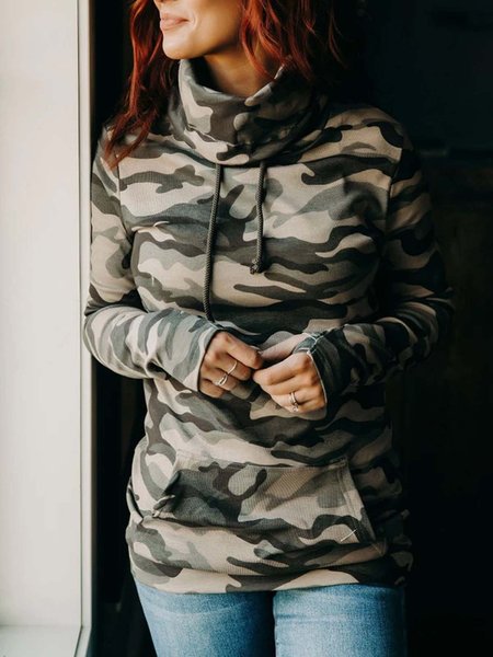 

Camouflage Cowl Neck Casual Sweatshirts, Sweatshirts & Hoodies