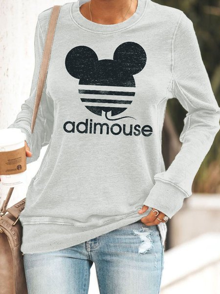 

Long Sleeve Casual Sweatshirt, White, Hoodies&Sweatshirts
