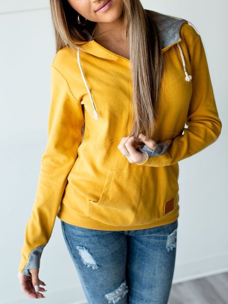 

Yellow Long Sleeve Hoodie Shift Sweatshirt, Hoodies & Sweatshirts