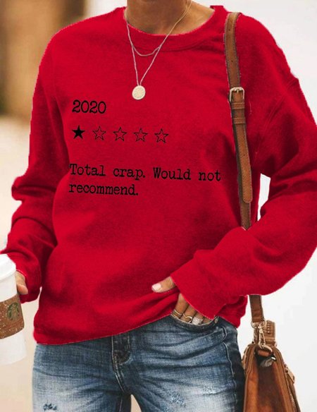 

2020 Total Crap Would Not Recommend Sweatshirt, Red, Hoodies & Sweatshirts