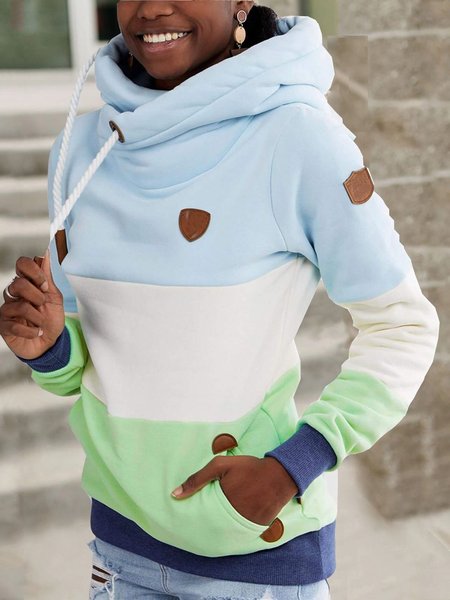 

Light Blue Long Sleeve Shift Sweatshirt, Hoodies&Sweatshirts