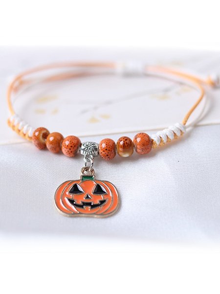 Halloween Alloy Bracelets, Orange, Bracelets
