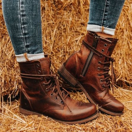 

Daily All Season Flat Heel Boots, Yellow, Boots
