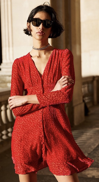 Long Sleeve Swing Sexy Knitting Dress, Red, Dresses