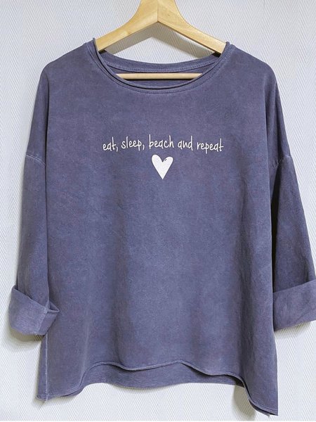 

Blue Round Neck Printed Cotton Casual Shirts & Tops, Hoodies & Sweatshirts
