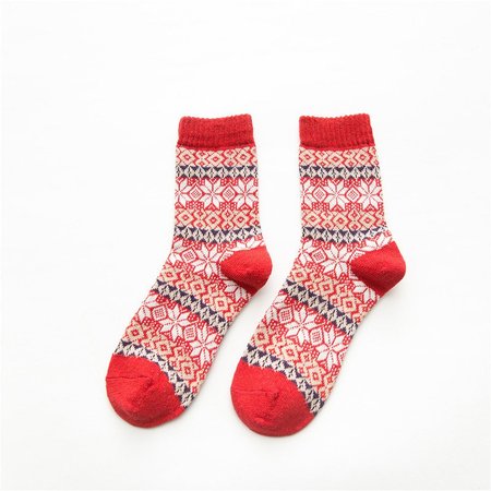 

Calzini Traspirante a Quadri Donna, Rosso, Socks