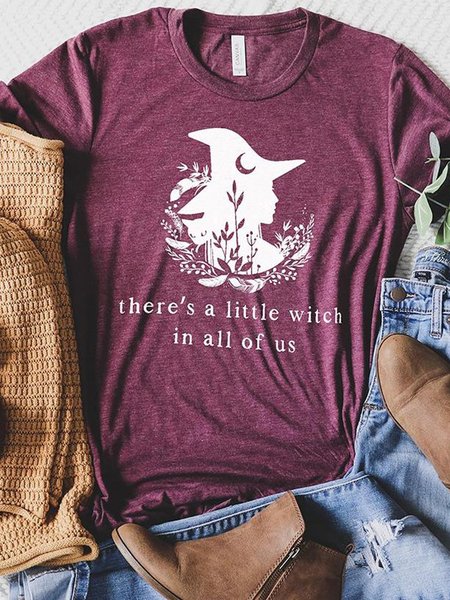 

There's A Little Witch In All Of Us Tee Shirt, Wine red, T-shirts