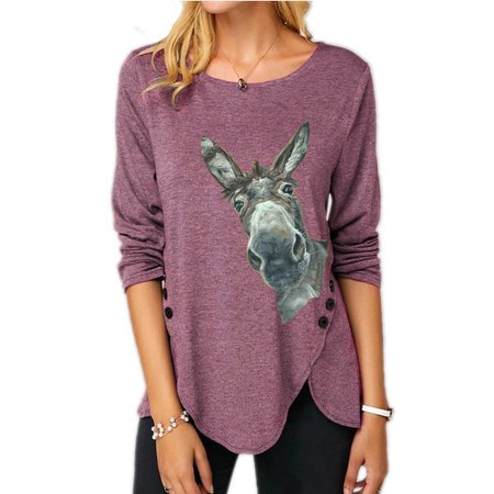 

Top Taglia Grande Casuale Misto Cotone, Rosso, Blouses & Shirts