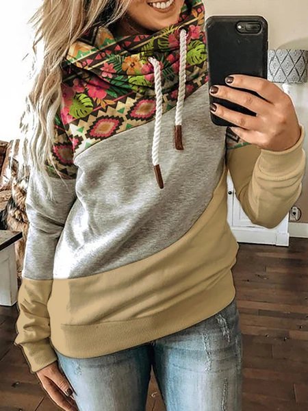 

Felpa Colore-block Maniche Lunghe Solido Dritto, Bianco-verde, Hoodies & Sweatshirts