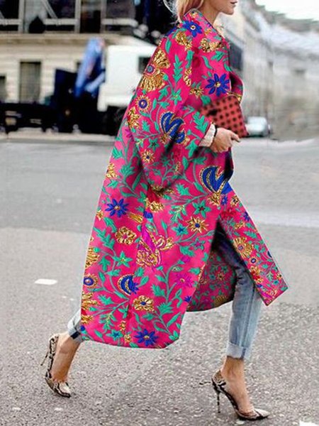 

Vintage Geometric Long Sleeve Jacket, Color5, Coats