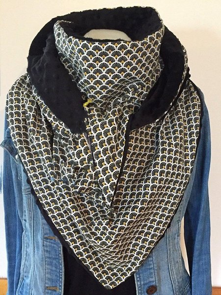 

Casual Printed Women All Season Scarf, Black, Scarves & Gloves