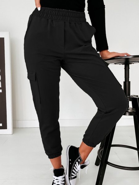 

Cotton Plain Holiday Pants, Black, Pants