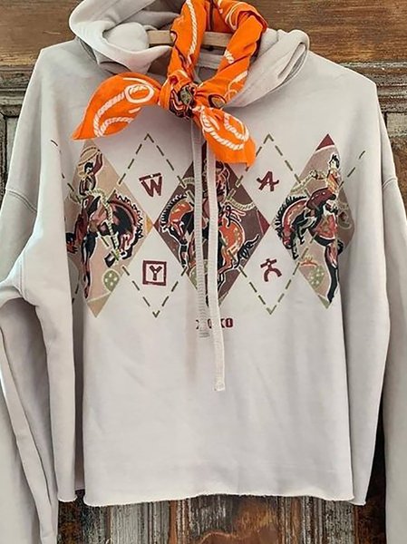 

Gray Animal Hoodie Casual Sweatshirt, Hoodies&Sweatshirts