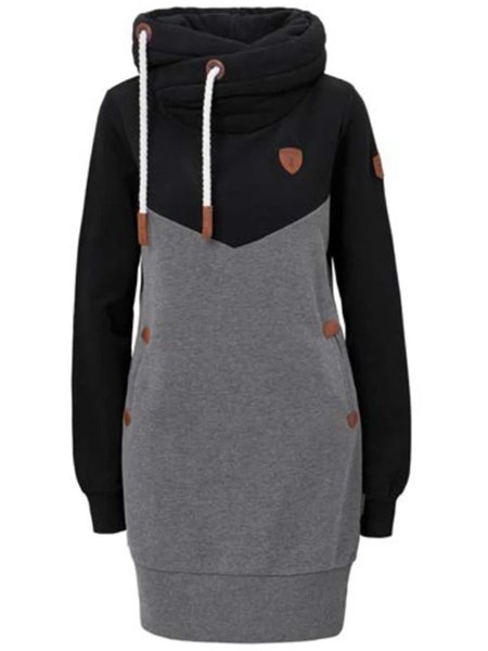 

Black Cowl Neck Long Sleeve Plain Sweatshirts, Sweatshirts & Hoodies