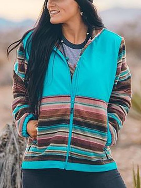 

Blue Long Sleeve Geometric Hoodie Sweatshirt, Hoodies & Sweatshirts