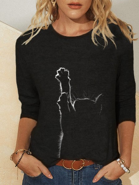 

Black Crew Neck Long Sleeve Tops, Blouses & Shirts