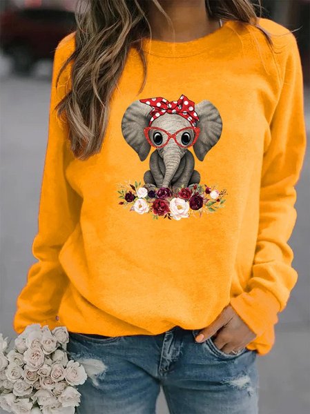 

Printed Casual Tops, Yellow, Hoodies & Sweatshirts