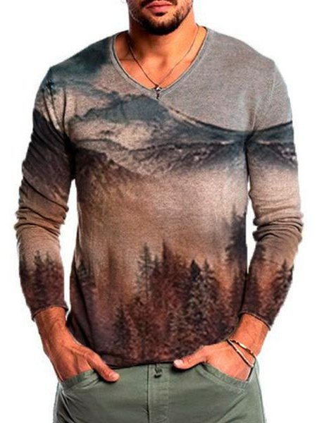 Astratto Felpa Grigio, Men's Top