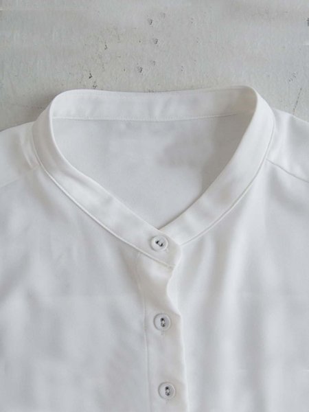 

Plain Long Sleeve Shirts & Tops, White, Hoodies&Sweatshirts