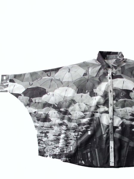

Holiday Shift Shirt Collar Abstract Shirt, As picture, Tops