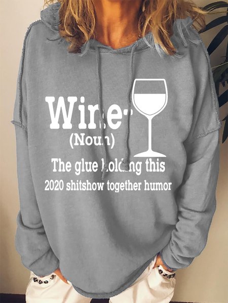 

Blue Casual Cotton-Blend Women's Print Sweatshirt, Gray, Hoodies & Sweatshirts