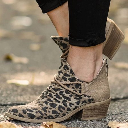 

Leopardo Tela Autunno Stivali, Colore albicocca, Boots