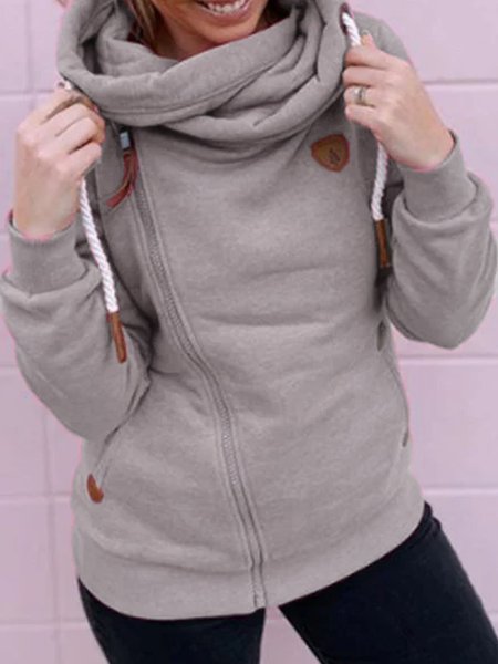 

Cotton-Blend Long Sleeve Outerwear, Red, Outerwear