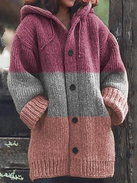 

Rosa Dritto Maniche Lunghe Maglione, Sweater