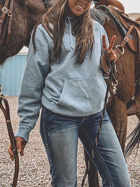 

Blue Long Sleeve Hoodie Shift Sweatshirt, Hoodies & Sweatshirts