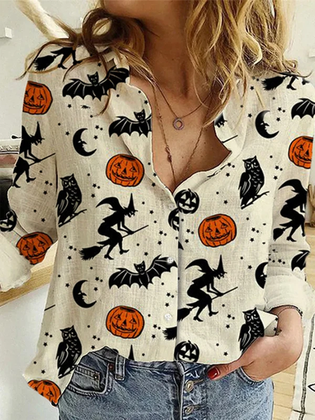 

Apricot Floral-Print Geometric Casual Blouse, Shirts & Blouses