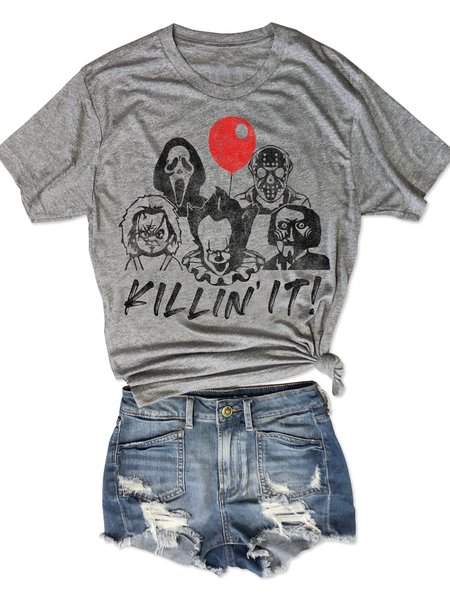 

Killin' It Graphic Tee, Gray, T-shirts