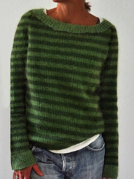 

Aderente Maniche Lunghe Maglione Verde, Sweater