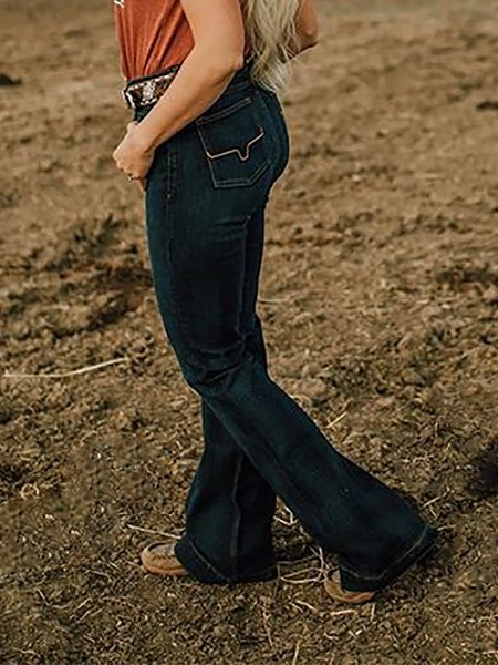 

Deep Blue Casual Shift Denim Jeans, Pants