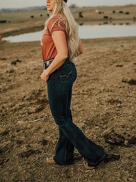 

Deep Blue Casual Shift Denim Jeans, Pants