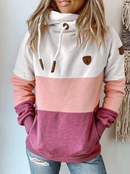 

Multicolor Patchwork Casual Sweatshirt, Hoodies&Sweatshirts