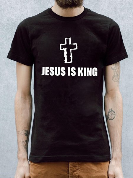

Jesus is the King & Men's T-shirt, Black, T-shirts