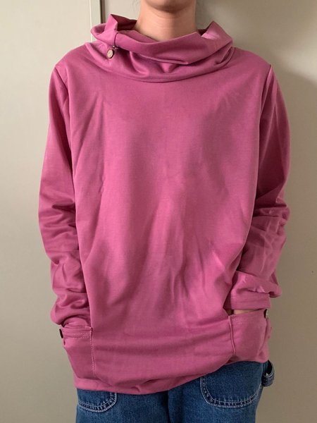 

Vintage Tinta Unita Maniche Lunghe Abbottonato Collo Ad Anello Taglia Grande Casuale Felpe, Viola, Hoodies & Sweatshirts